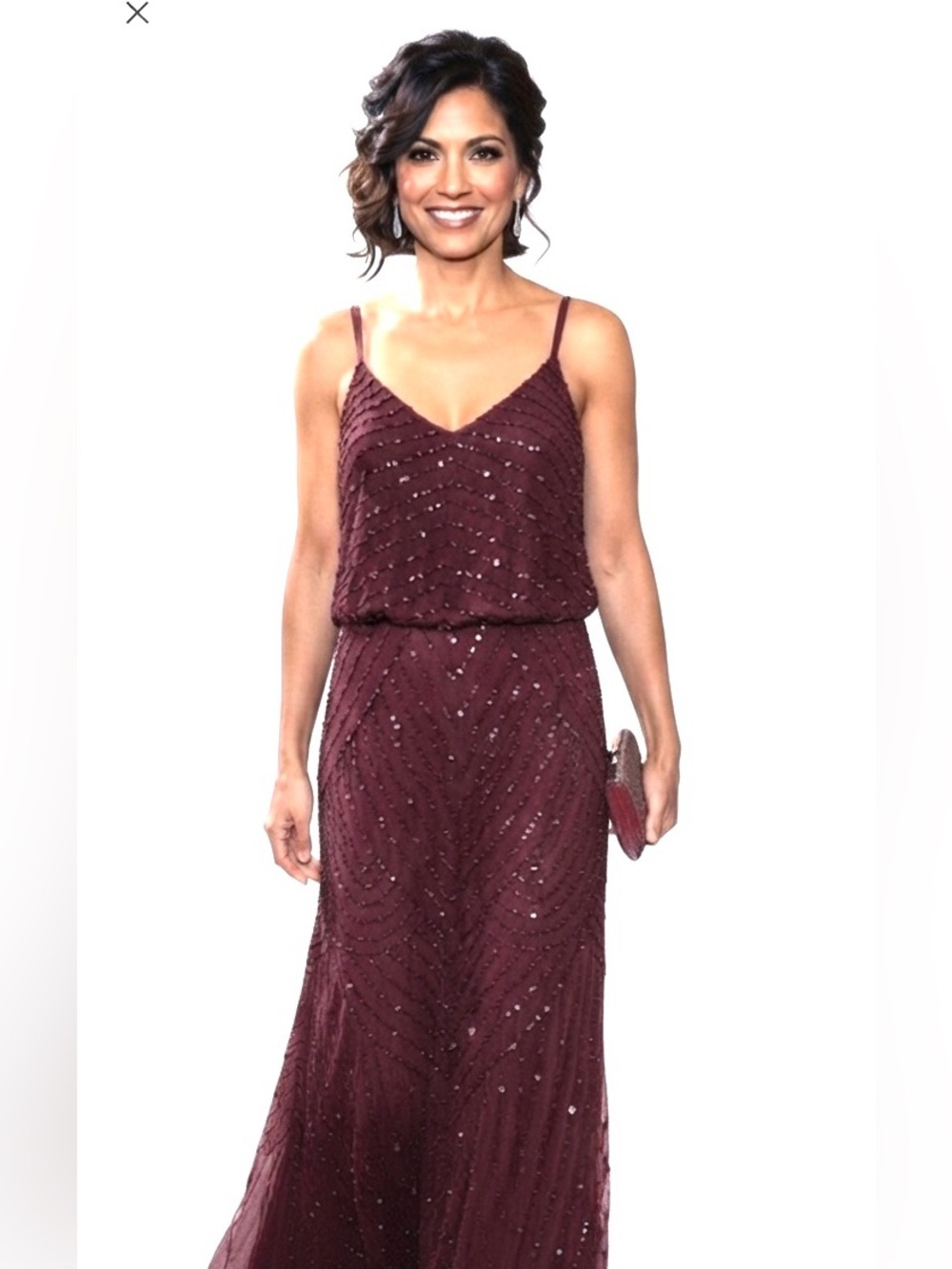 Adrianna Papell Y2K embellished party dress 6